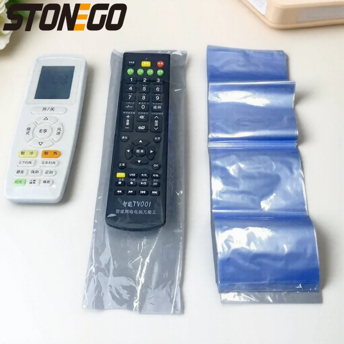 

20/50 шт., термоусадочная пленка с дистанционным управлением, защитная пленка, прозрачная пылезащитная маслостойкая термоусадочная сумка для пульта дистанционного управления телевизором