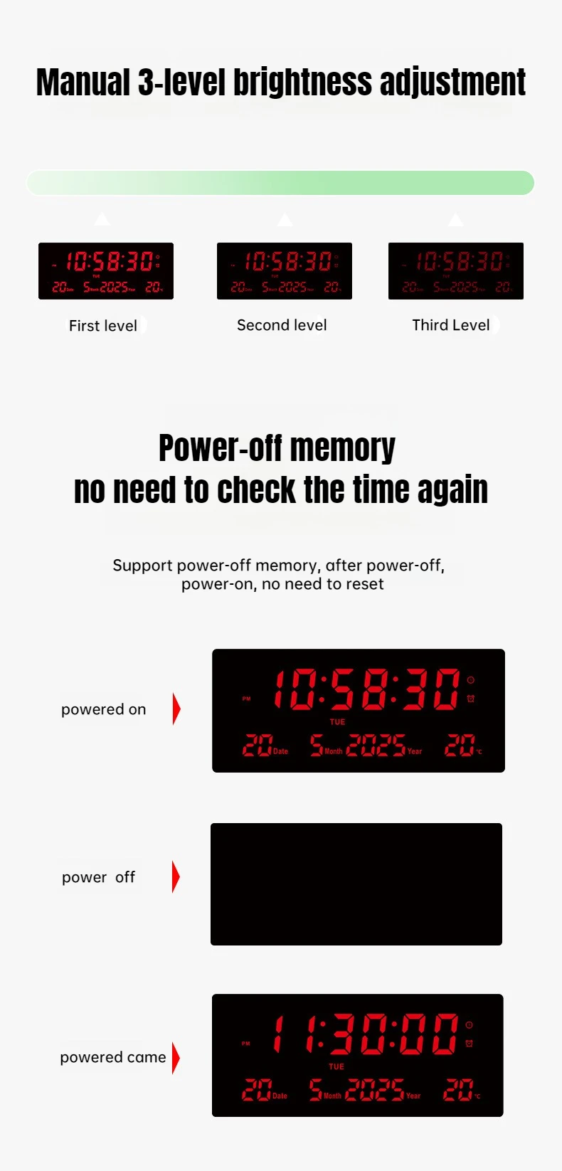 Reloj Mural Digital LED JH3615 2 Se54c63e9a91e426a976878e8c168aec1T