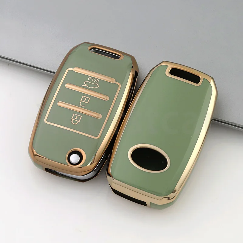 3/4 Buttons TPU Car Key Case For Kia Rio 3 K2 Ceed Cerato K3 Sportage 4 Picanto K5 Optima Sorento Forte Stinger 2017 2018