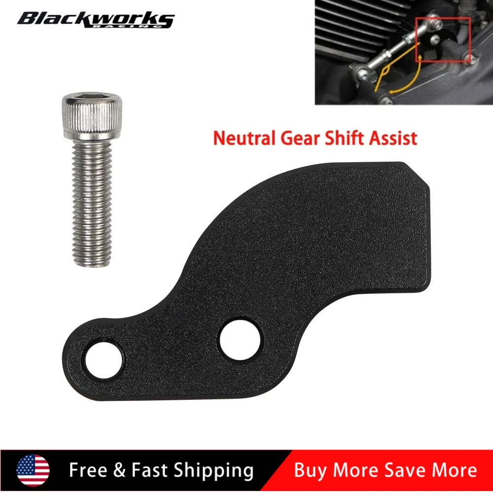 

Neutral Gear Shift Assist Gear Shift Linkage Fit for 2018-2025 Harley Touring for 2018-2025 Softail Black/Silver