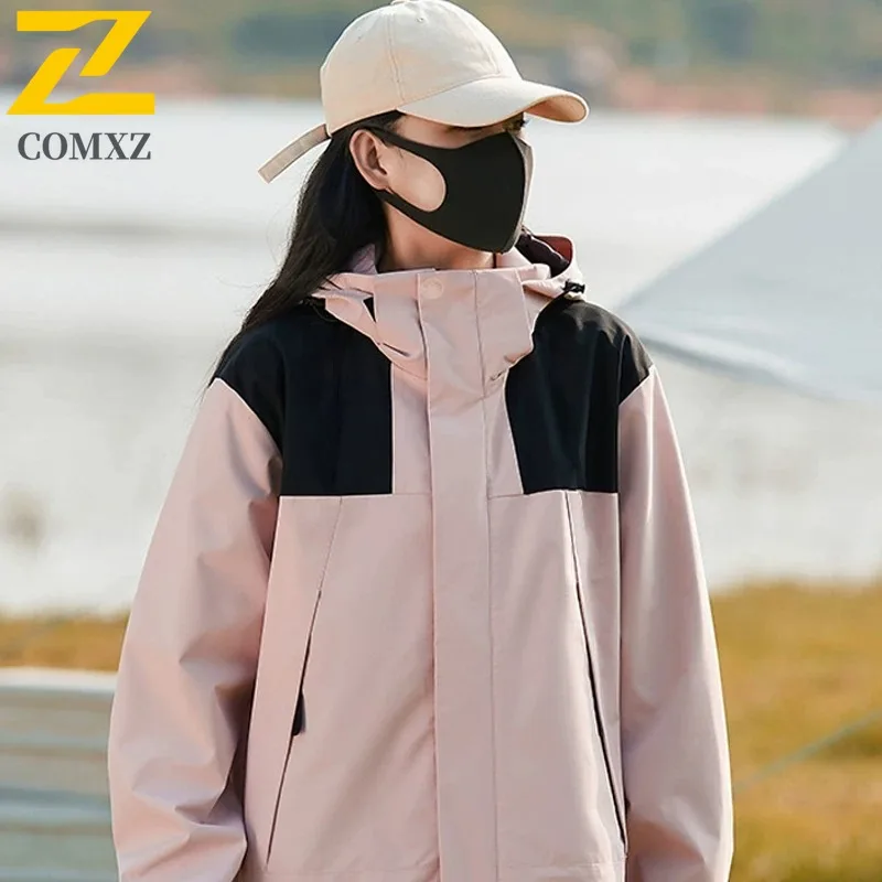 معطف شتوي للرجال من COMXZ سميك لتسلق الجبال في الهواء الطلق ومقاوم للرياح سترة أنيقة بقلنسوة وخفيفة الوزن ومقاومة للبرد #1