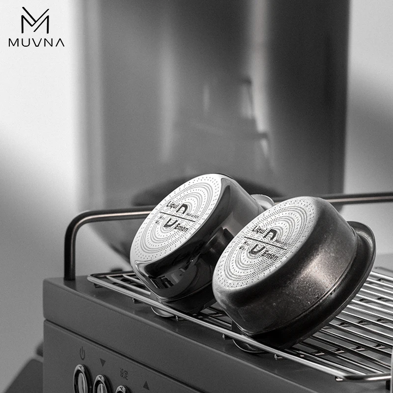 MUVNA Matrix Espresso Filter Baskets for Coffee Machine Handle - 51/53/58mm, 18/20/22g Double Shot Extraction Powder Bowl