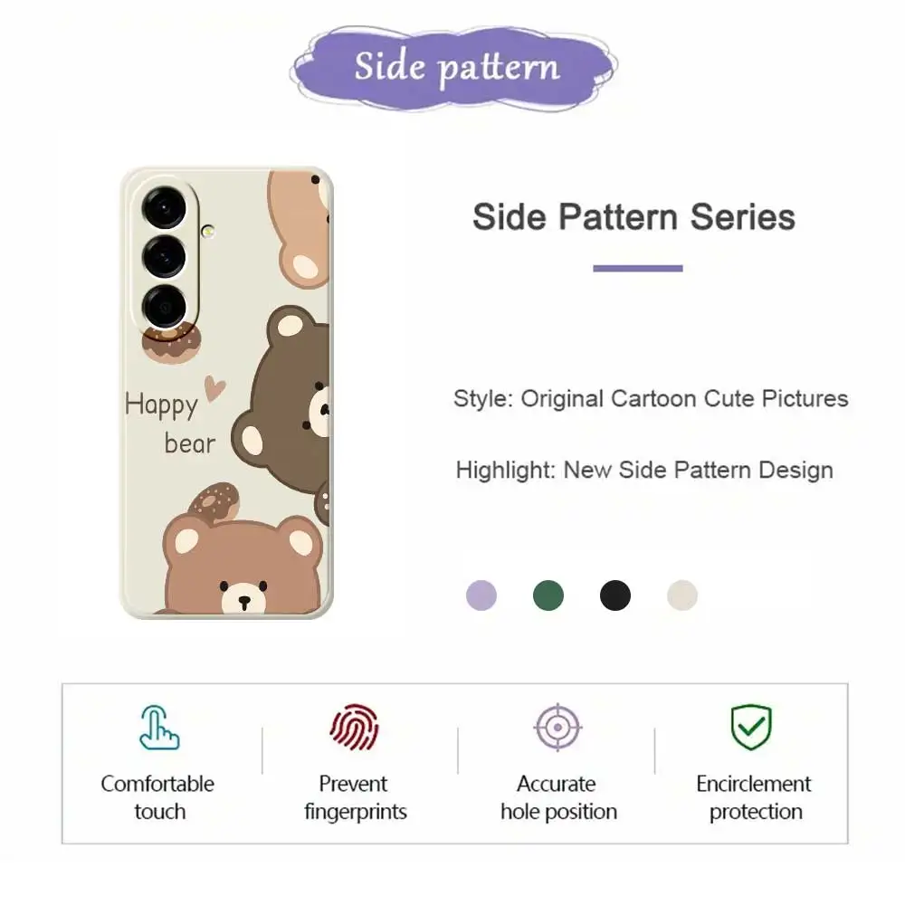Etui na telefon Cute Bear do Samsung Galaxy A56 A55 A36 A06 A26 A13 A14 A15 A22 A23 A25 A32 A33 A34 A35 A55 A54 A53 A52 A16 5G Cover