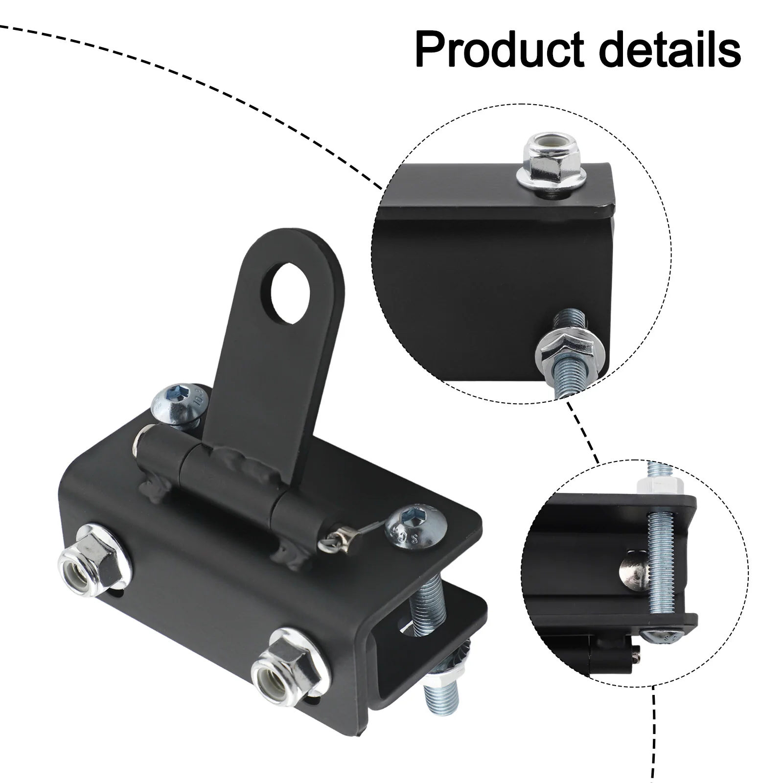Black Bumper Hook Kit Practical Bumper Hitch For Polaris Trailer Hitch Easy Installation Direct Installation No Deformation