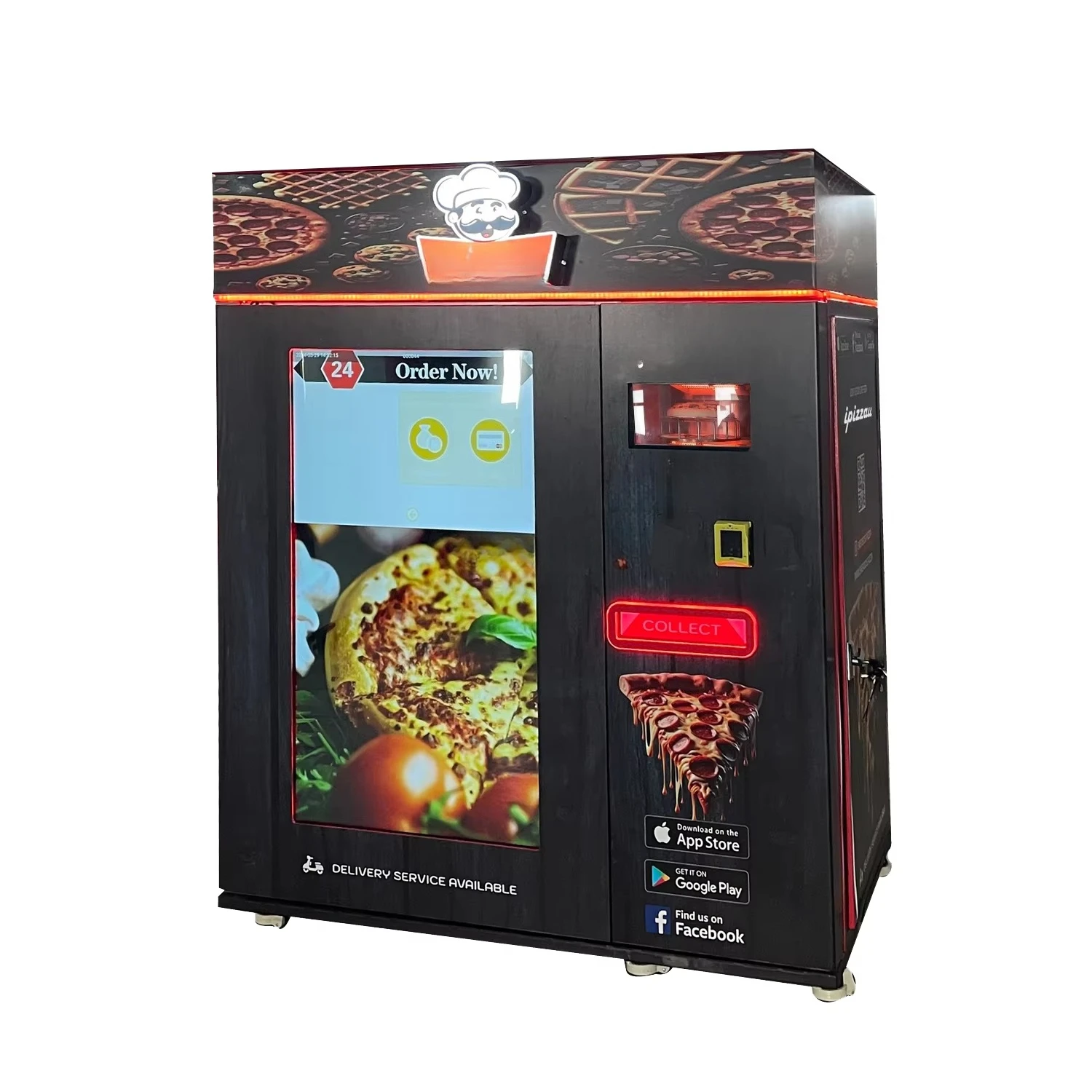 FL Pizza Vending Machine humanized ordering screen for student dormitory unmanned pizza vending machine