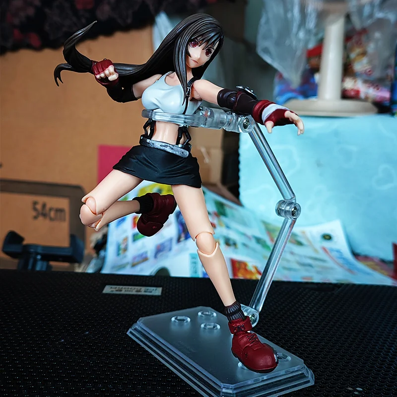 Quare Enix 1/12 Scale Fantasy Goddess 7 Bring Arts Claude Female Tifa Lockhart Fighting Goddess Full Set 6in Action Figure Model