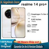 Realme 14 Pro+ 5G screen inch cooler 120Hz fast charge 80W battery 5260mAh camera 108MP Qualcomm Snapdragon 7s Gen 3 IP69