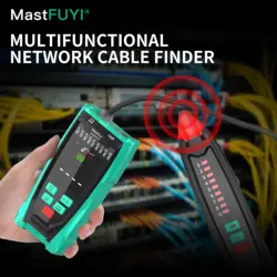 MASTFUYI FY8177 Network Cable Tester RJ45 Wire Finder LCD Digital PoE Tracker Network Cable Length Test Determine Breakpoint