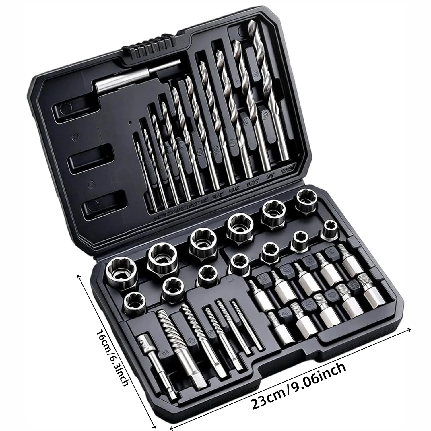 40Pcs Damaged Screw Extractor Set, Bolt Nut Remover Tool Kit for Stripped, Broken & Rusted Fasteners with Storage Case