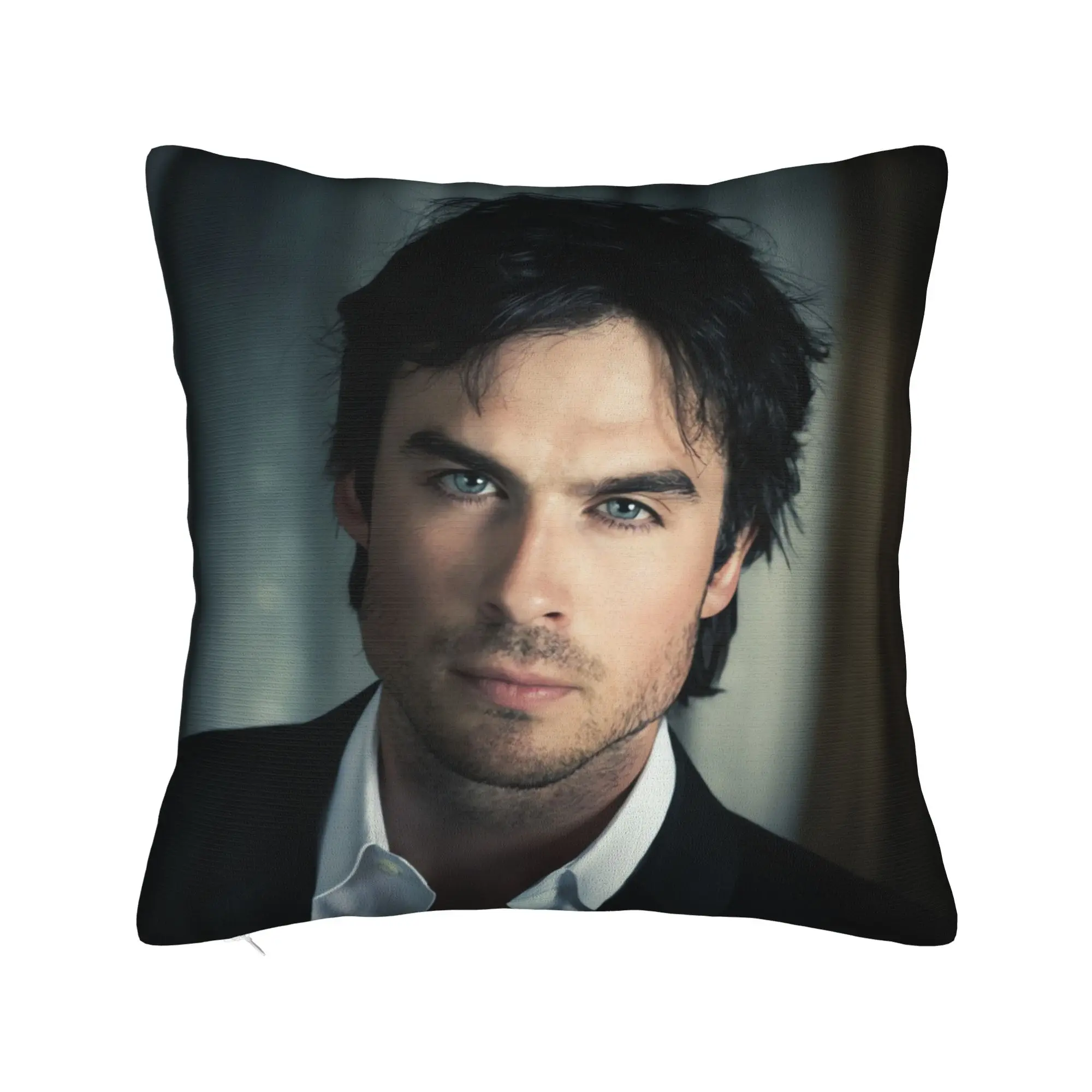 The Vampire Diaries Damon salvatore Pillowcases  Novelty Pillow Case For Sofa Bedroom Home Decor Print Pillow Cover