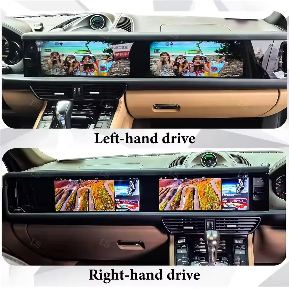 12.3+12.3inch Carplay For Porsche Cayenne 2010-2017 Upgraded Interactive Dual Screen Car GPS Android 13 Multimedia Video Player