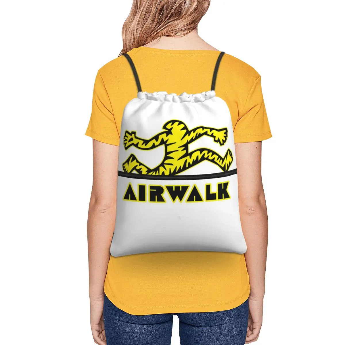 Tattoo Old School Style Airwalk Backpacks Portable Drawstring Bags Sports Bag Book Bags for Man Woman School