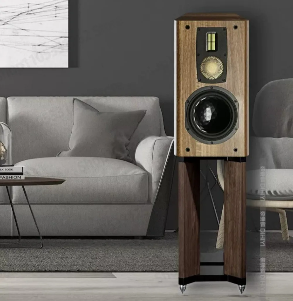 PRO 6.5 Inch 3 Way Passive Bookshelf Speaker with Ribbon Tweeter HiFi Audiophile