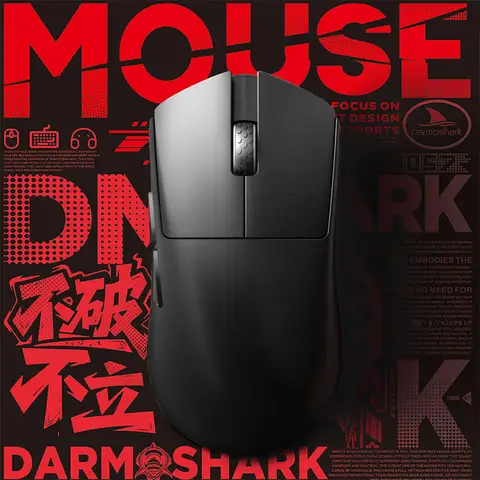 Darmoshark M9 Kablosuz Oyun Faresi Büyük El Boyutu 59g Hafif PAW3950 Sensör Profesyonel E Spor Oyuncuları İçin Ergonomik
