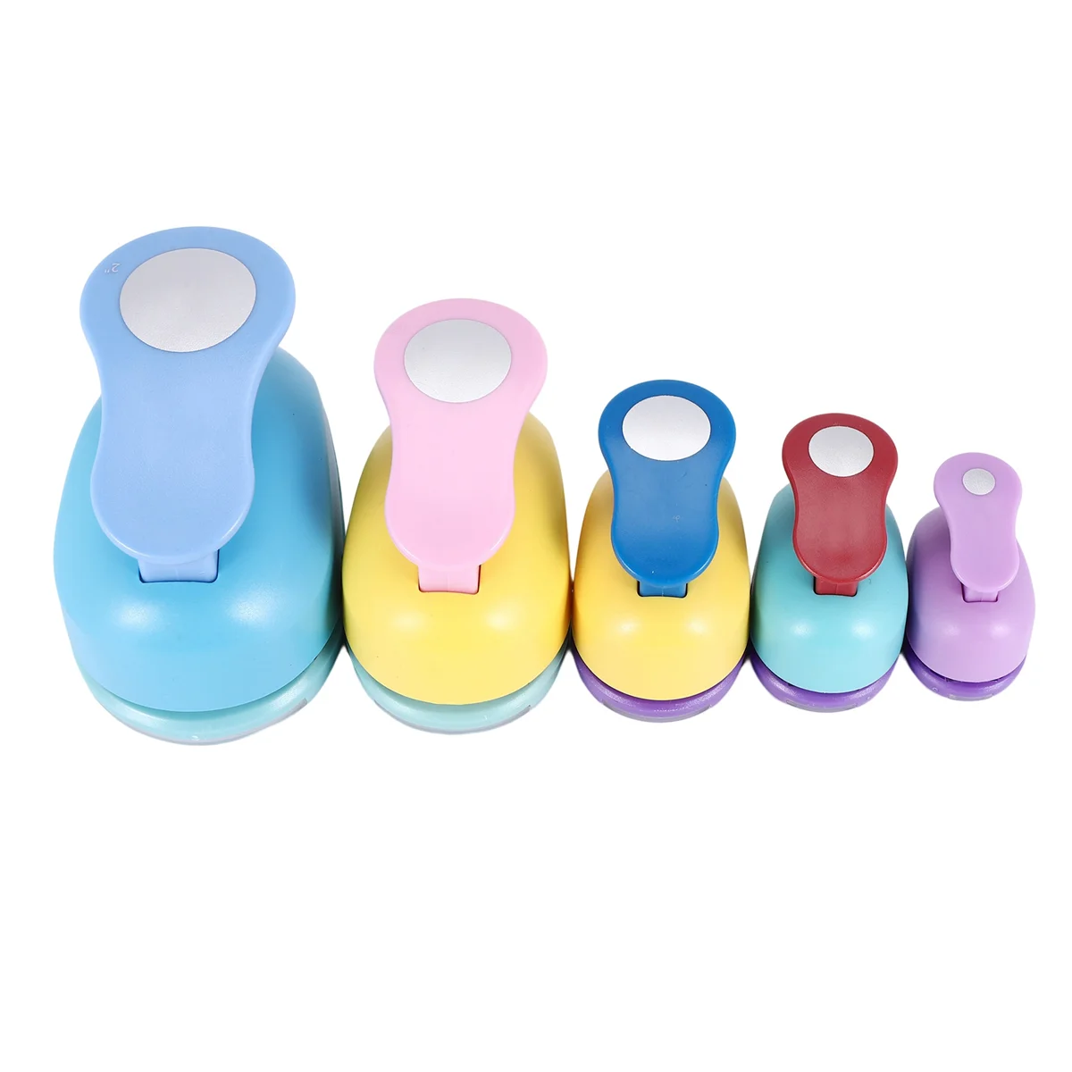 Circle Paper Punch, 5 PCS Circle Punches for Paper Crafts, 5 Different Size Circle Hole Punch,Random Colors