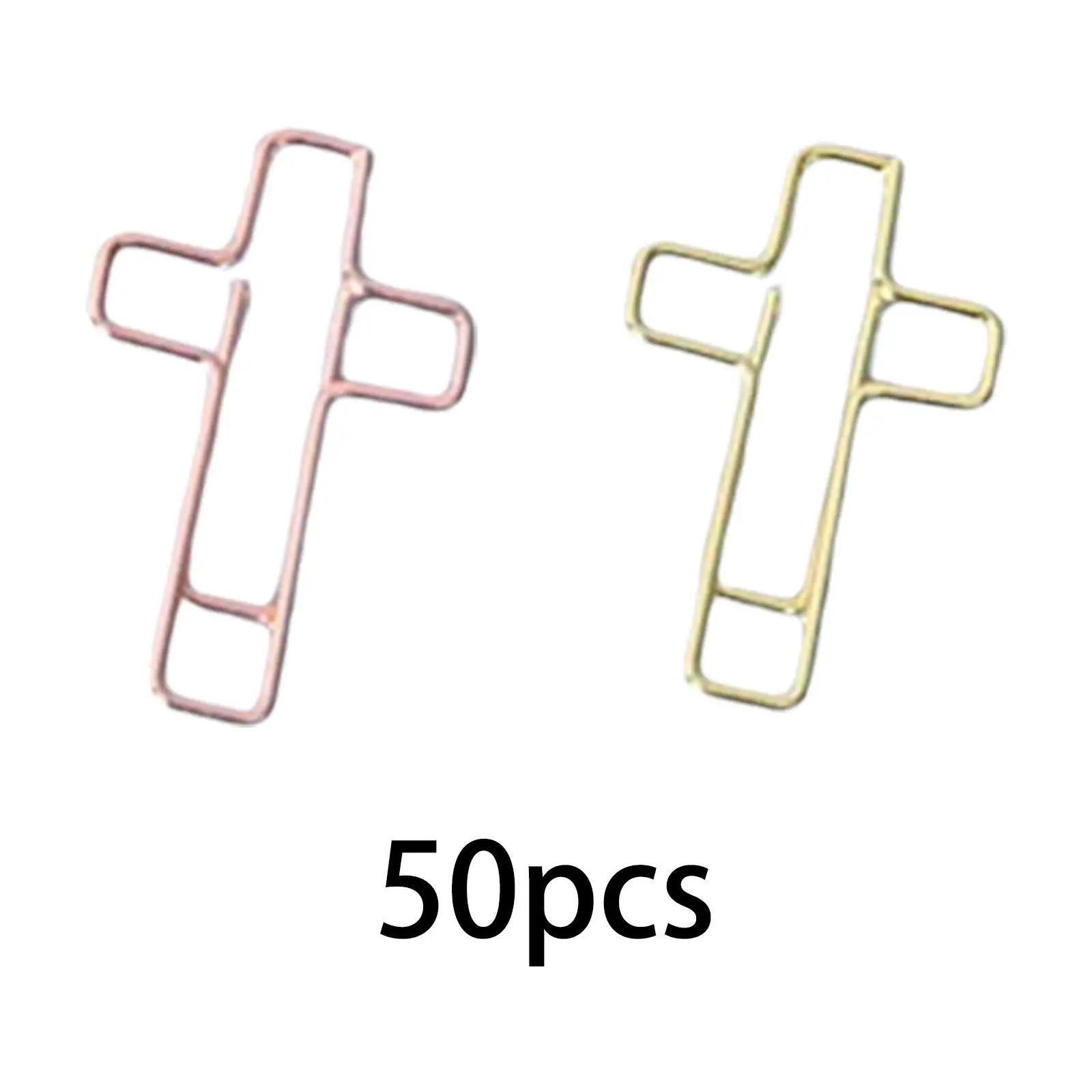 Creative Cross Shape Paper Clip Bible Journal Bookmarks Durable Gifts Notepad Mark Paperclip Binder Clips for Kids Students