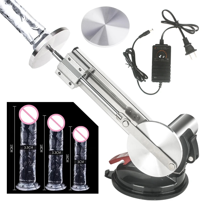 Reciprocating Sex Machine Dildo Stroke 65mm Mini Telescopic Sex Machine with Dildo Masturbation Sexual Kits with 80mm plate