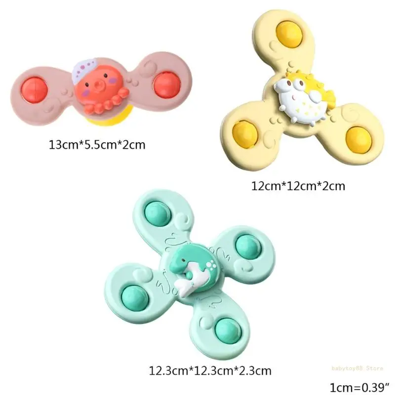 Y4UD Handhold Spinner Baby Bath Toy Highchair Bathtub Swimming Pool Water Playset