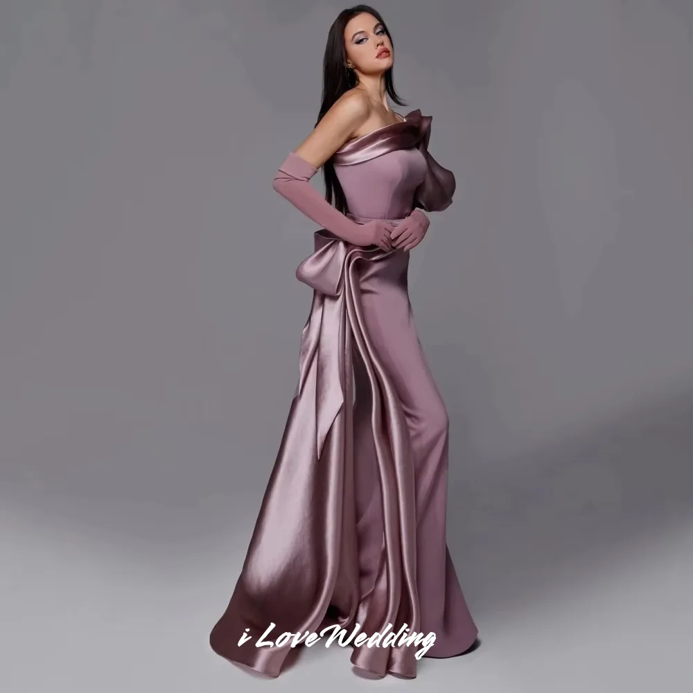 Elegant Strapless Evening Dresses 2025 Pleated Backless Mermaid Floor-Length Prom Dress Dresses For Special Occasions Customized