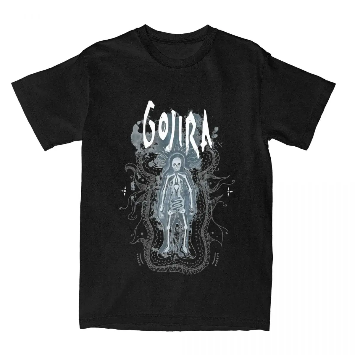 Men Gojiras Rock Metal Band T Shirts 100% Cotton Clothes Vintage Short Sleeve Round Collar Tees 4XL T- Shirt