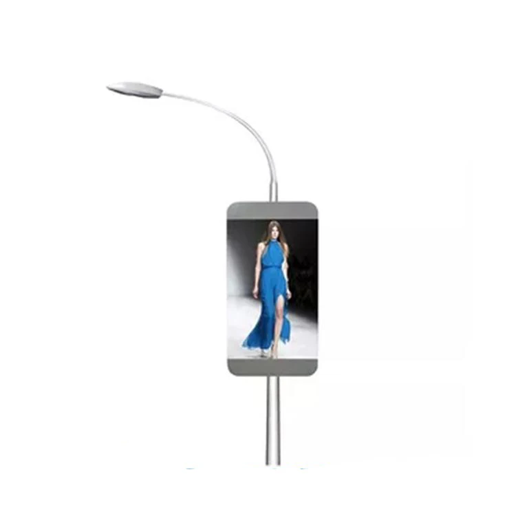 

Outdoor Road Street WIFI 3G 4G Wireless Advertising P6 Full Color Pole Lamp Post LED Display Board