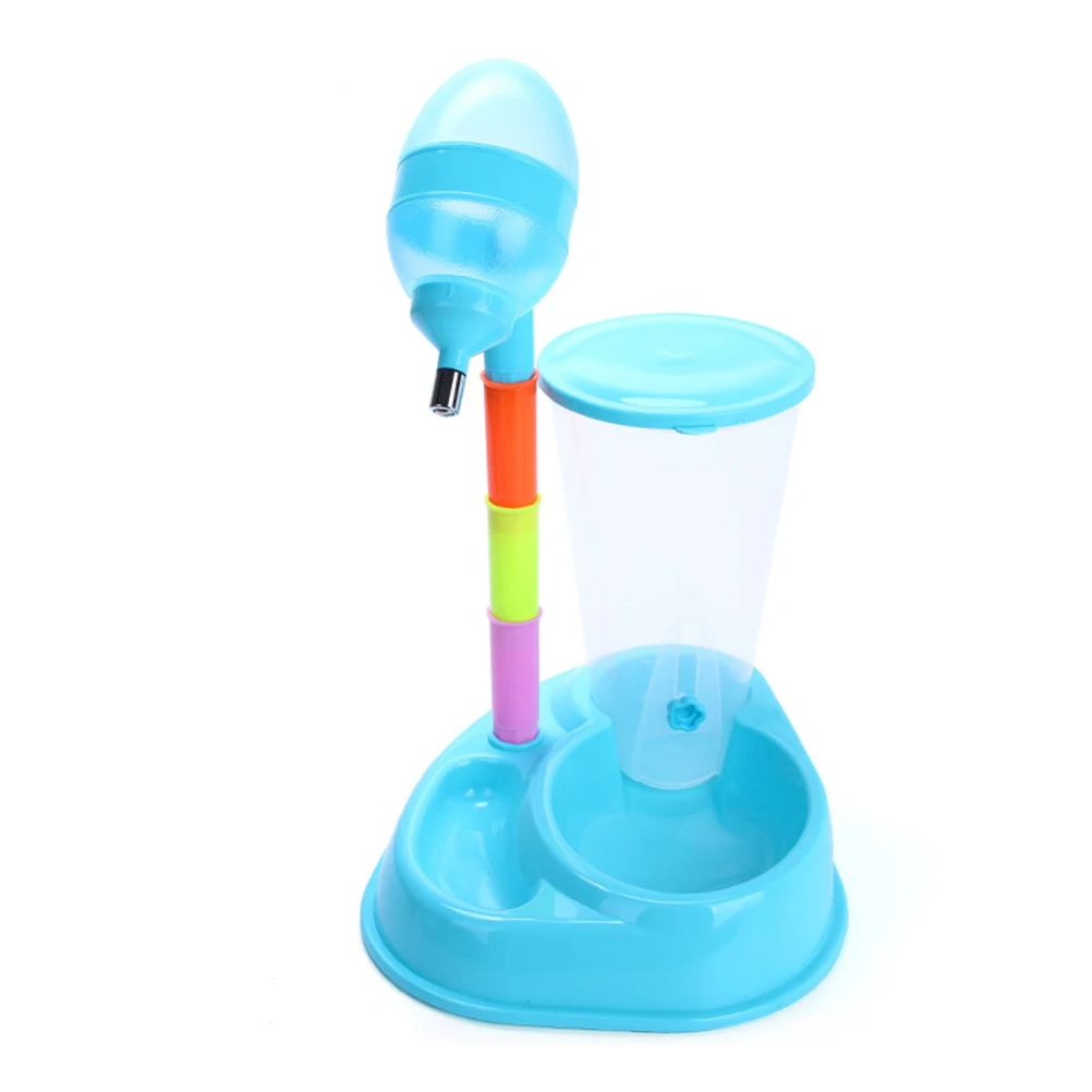 

Dual-Function Automatic Waterer Dog Cat Puppy Gravity Feed System Leak-Proof Food Dispenser Blue Large Mouth Easy Cleaning Safe