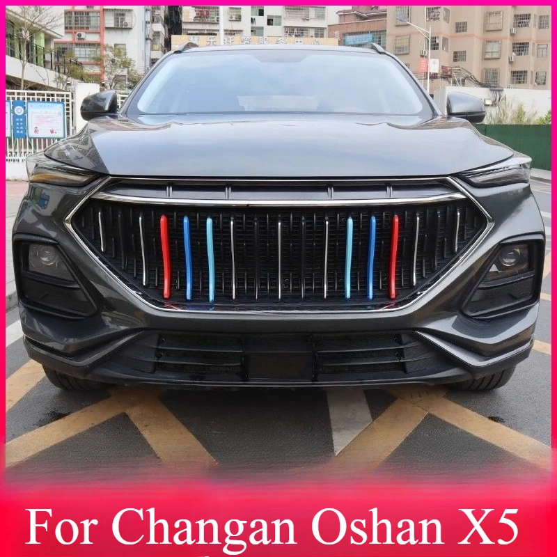 For Changan Oshan X5 Grille Three-color Bar Special Auto Supplies Modified Sports Kit Appearance Decoration Sticker Accessories