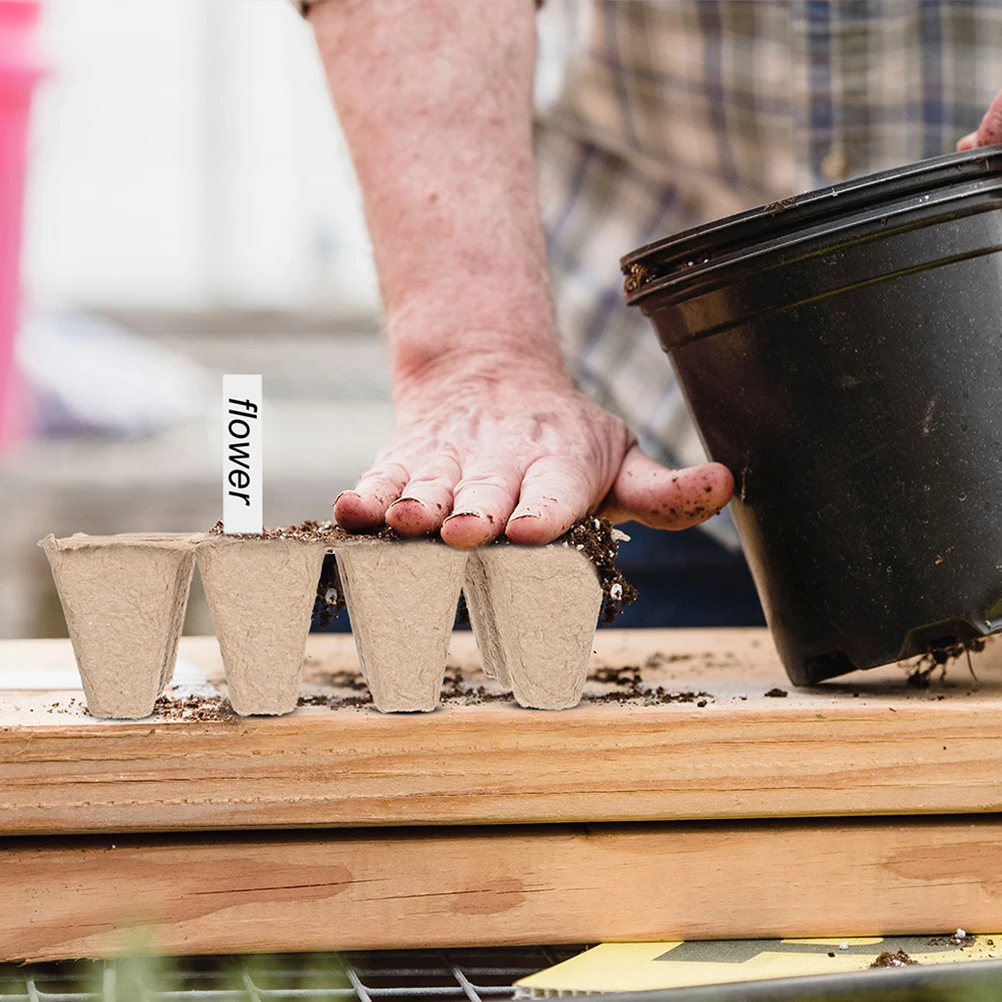 

12 Cells Nursery Cups Biodegradable Planting Pots Paper Germination Cups Starter Trays For Gardening Growing Vegetables Flowers