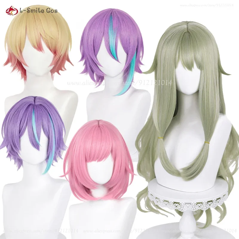 Anime Kamishiro Rui Tenma Tsukasa Kusanagi Nene Ootori Emu Cosplay Wig Heat Resistant Synthetic Hair Party Wigs + Wig Cap