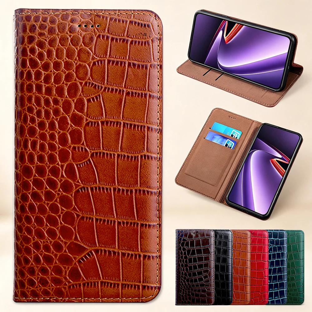 For Realme 15T Case Realme 15t 5G Luxury Genuine Leather Flip Back Cover For Realme 15T Case Protective Book Fundas Coque Shell