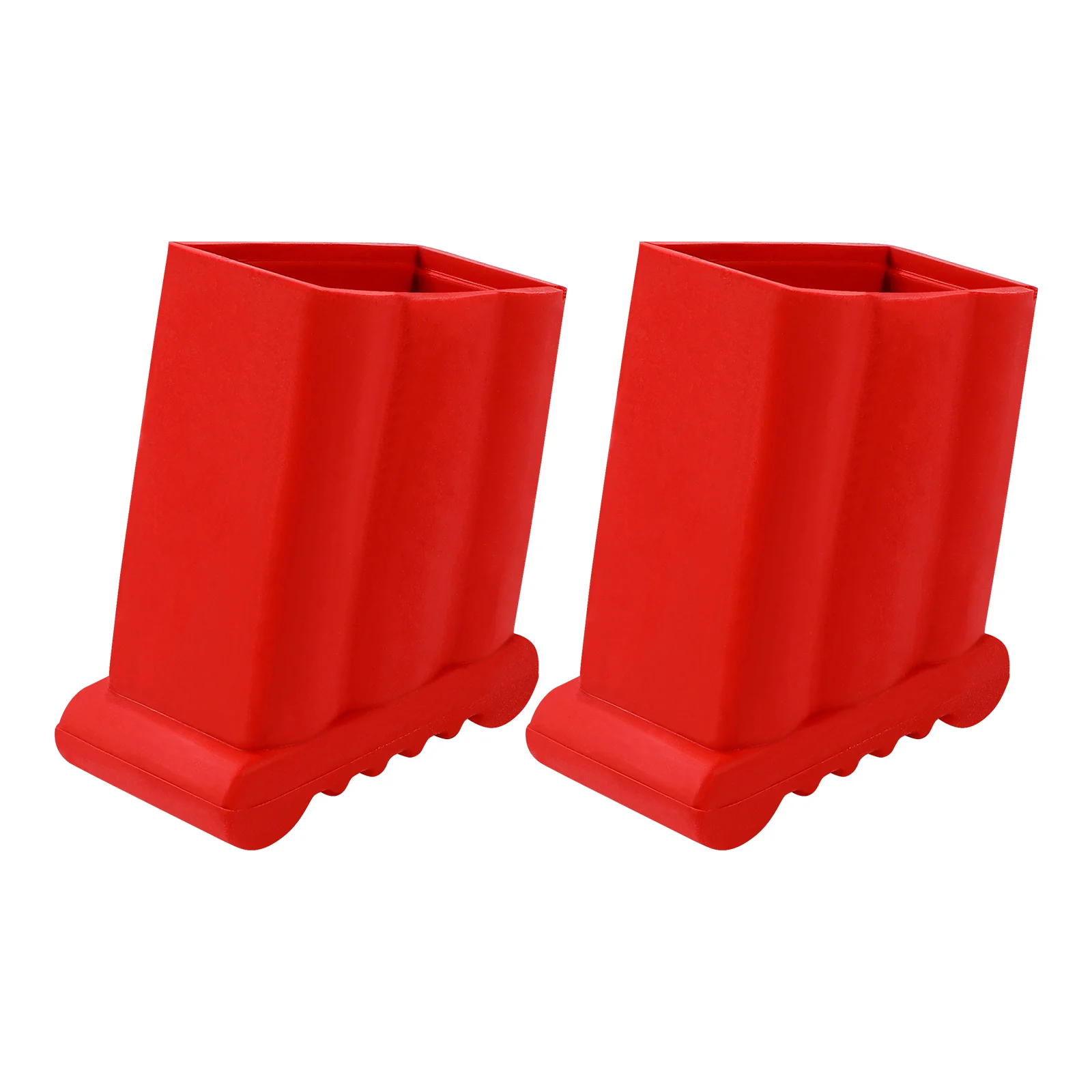 2 Pcs Ladder Feet Pads Anti-slip Cover Accessories Step Covers Red Nonslip Rubber