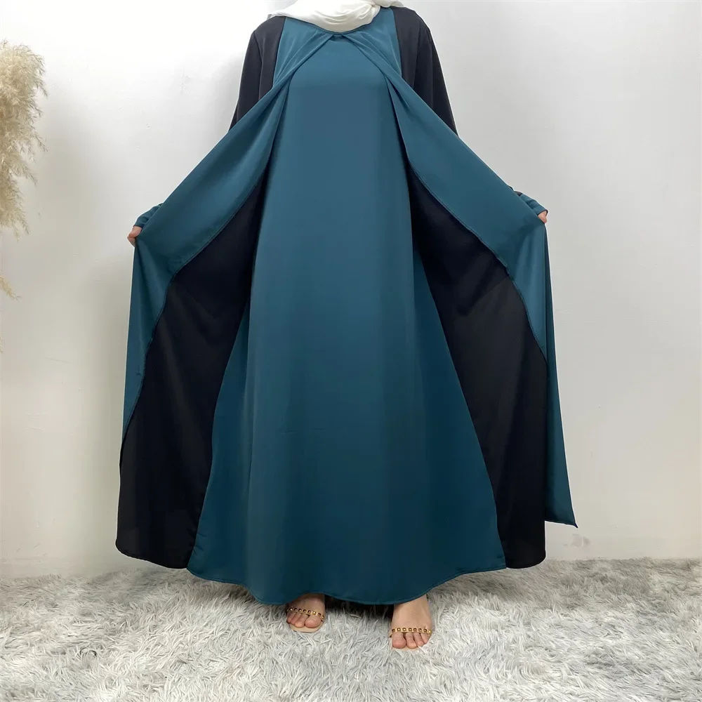 New Design Nida Muslim Abaya Dubai Luxury Woman Dress Veiled Islamic Moroccan Kaftan Black Ramadan Modest Casual Clothing Eid