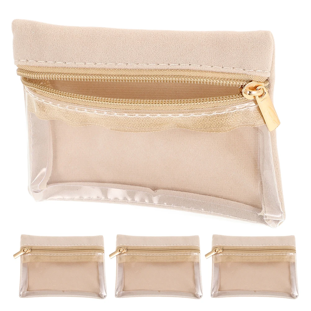 

4Pcs Travel Jewelry Case Organizer Mini Pouch for Women Small Accessories Storage Waterproof Lightweight Bag for Trip Home