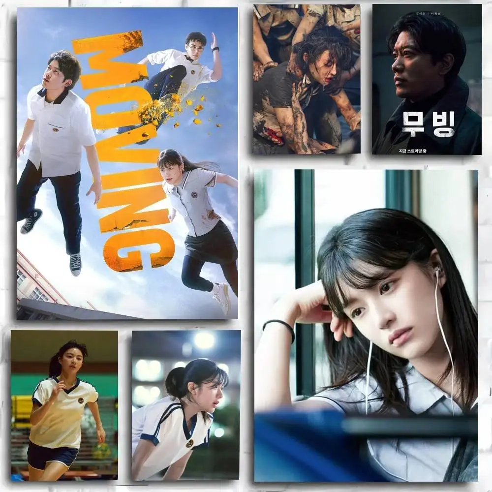 1PC Korean Drama TV Show   Moving poster Self-adhesive Art Waterproof Paper Sticker Coffee House Bar Room Wall Decor