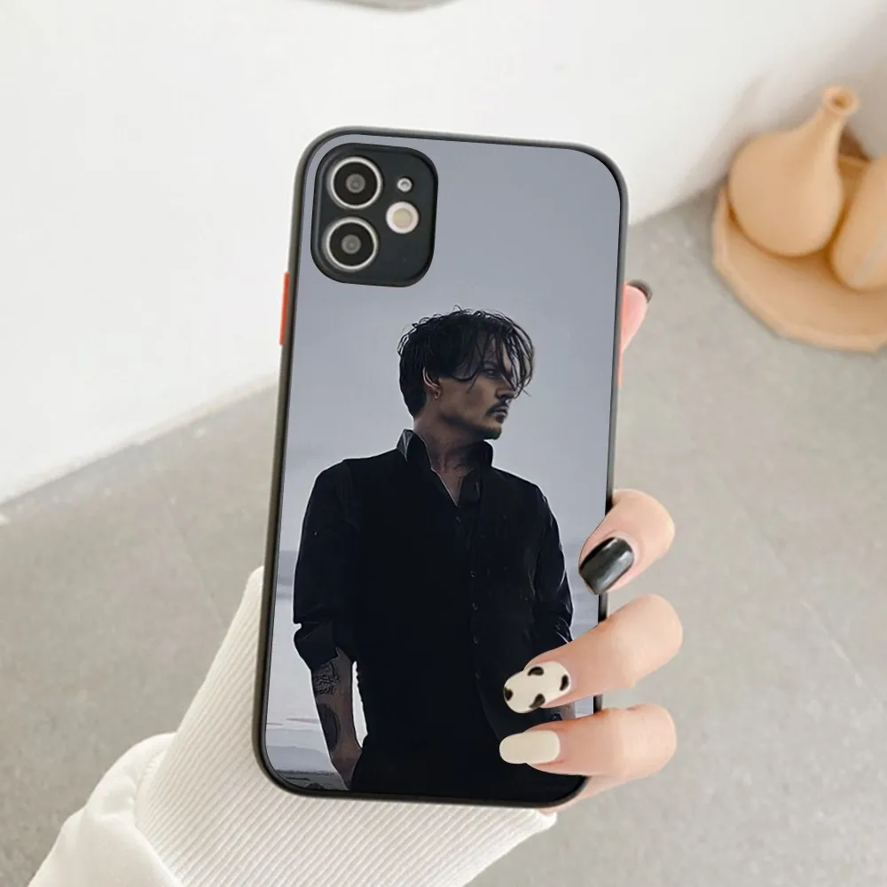 J-Johnny Depp Phone Case For IPhone 14 11 12 13 Mini Pro Max 8 7 Plus X XR XS MAX Translucent Matte Cover