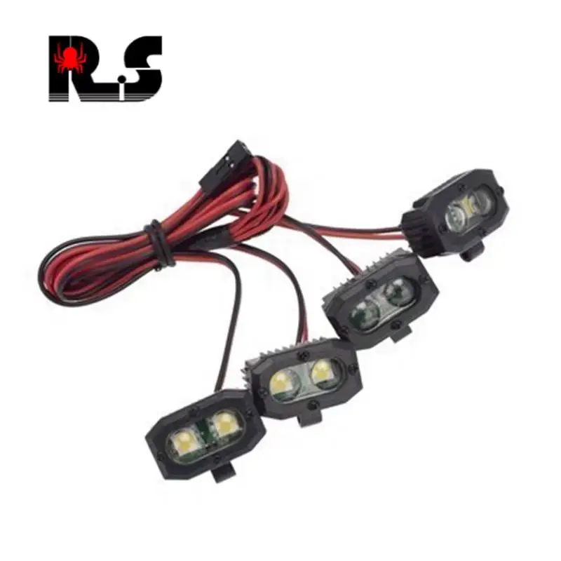 

1: 10RC модель бампера со светодиодной подсветкой для скалолазания TRX4 SCX10 90046, универсальный RS, произведенный Red Spider