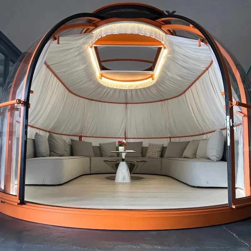Waterproof Bubble Room Dome House Outdoor Transparent Hemispherical Design Container House Modern Starry Sky Room for Camping