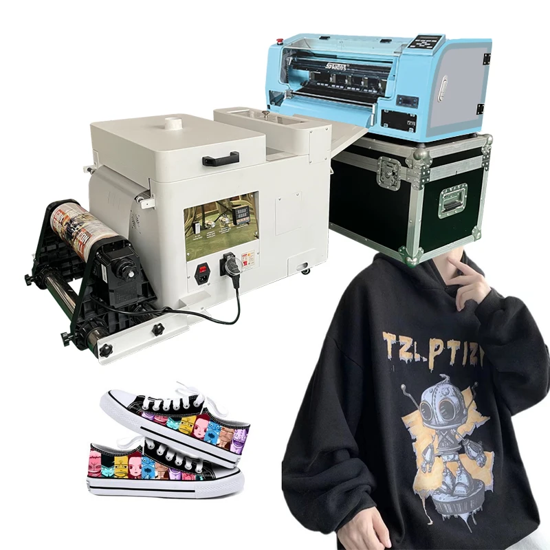 33CM DTF Printer with Hot Powder Shaker for T Shirt Printing Various PET Film A3 Impresora Clothing Printing Machine