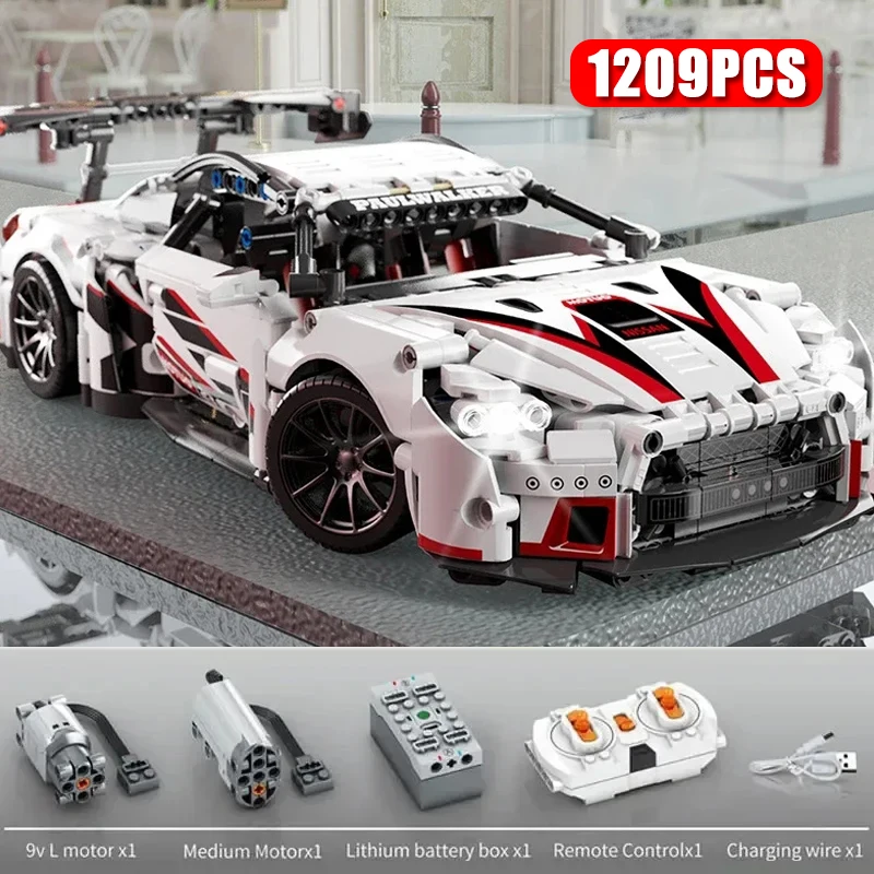 

Комплекты для сборки спортивных автомобилей с дистанционным управлением и техническим приложением, строительные блоки MOC для скоростного автомобиля, суперкар, Коллекционная модель автомобиля, игрушки, наборы