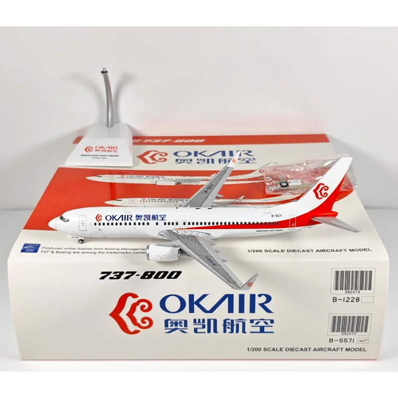 

JC Wings Diecast 1/200 Scale Kai Air B737-800 B-5571 Alloy Aircraft Model Collection Decorative Ornament