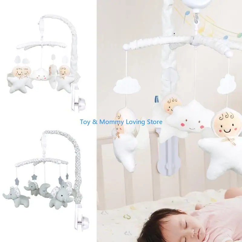 Y1QF Windup Move Box Music Baby Baby Musical Crib Mobile Mobile Toy para campanas bebé Brazo brazo colgante Juguete