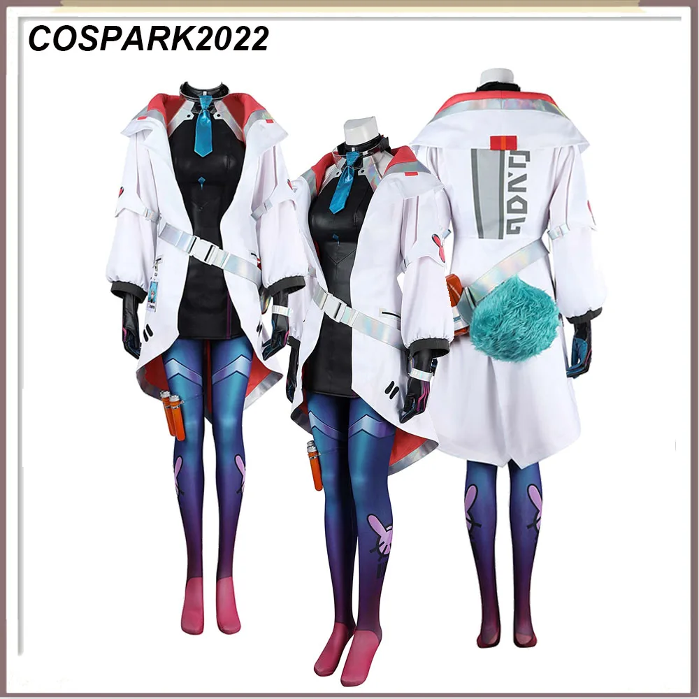 Aurora Cosplay Costume Acrane Glasses Belt Tail Coat Dress Adult Game LOL Roleplay Shirt Pants Outfits Halloween Carnival Suit