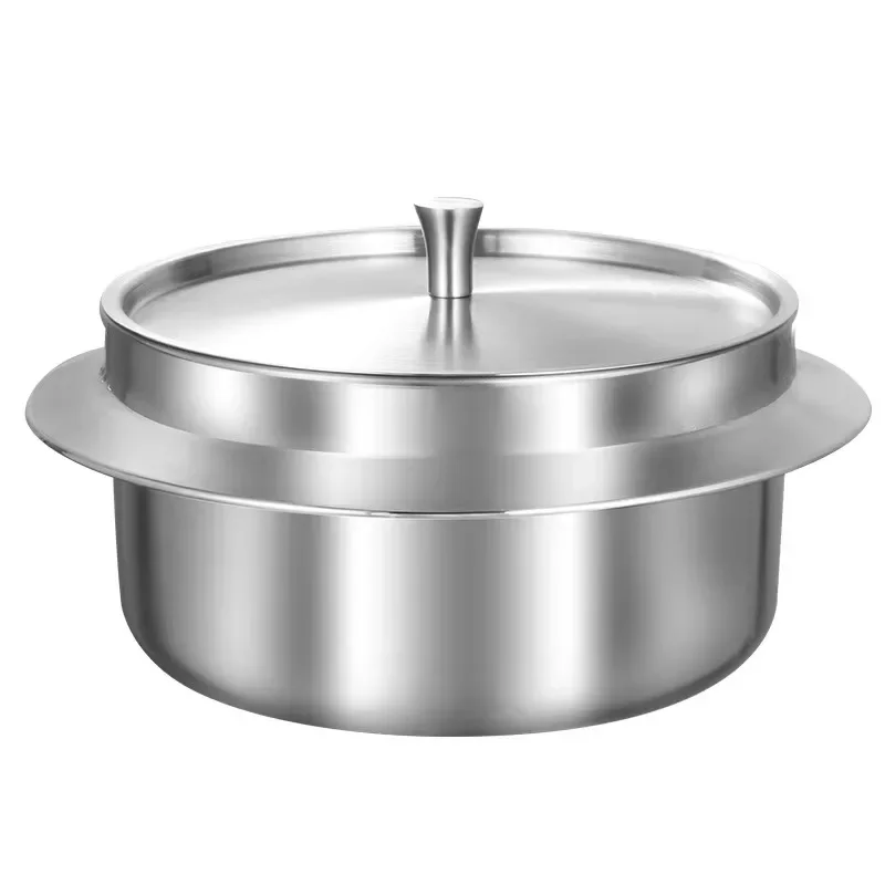 

Metal triple stainless steel bibimbap bowl rice cooker multi-purpose with lid
