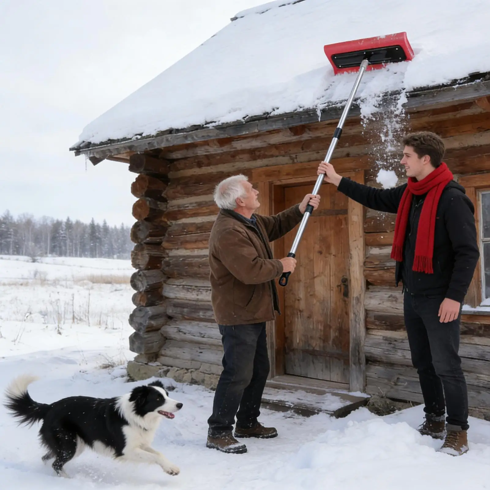 Snow Roof Rake Snow Foam Broom Scraper Pusher Lawn Ice Remover Rake for Roof Vehicle Home Garage Lawn Backyard Outdoor Driveway