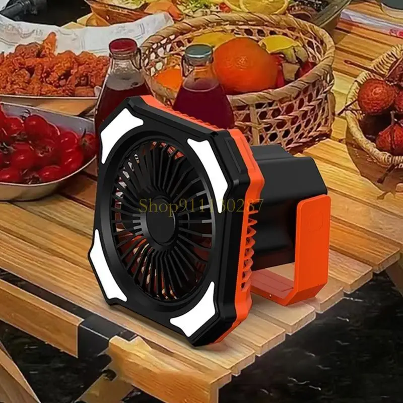 J1HC Battery Desk Fan مع بطارية مدمجة ، ورياح قوية ، ومشجع التخييم للعمليات الهادئة