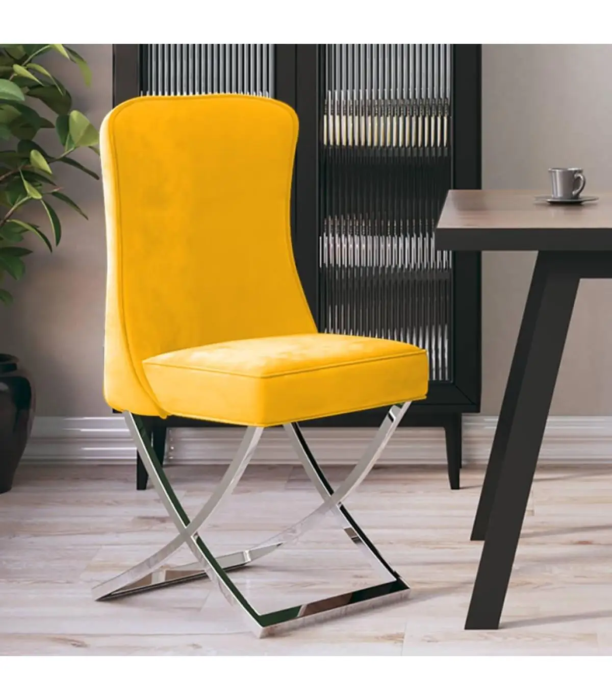 Mustard Yellow Velvet Dining Chair Dining Chair