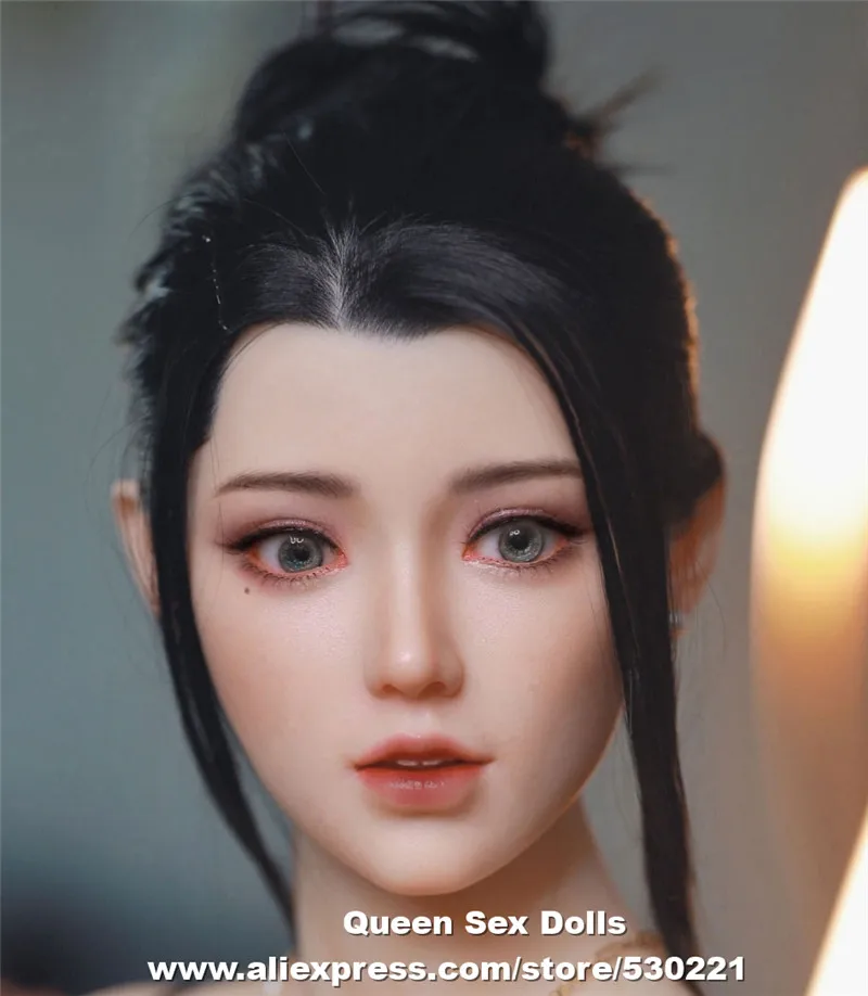 WMDOLL Top Quality Implanted Hair Eyebrow Real Silicone Sex Doll Head For TPE Adult Dolls Mannequin Fit 145cm to 175cm