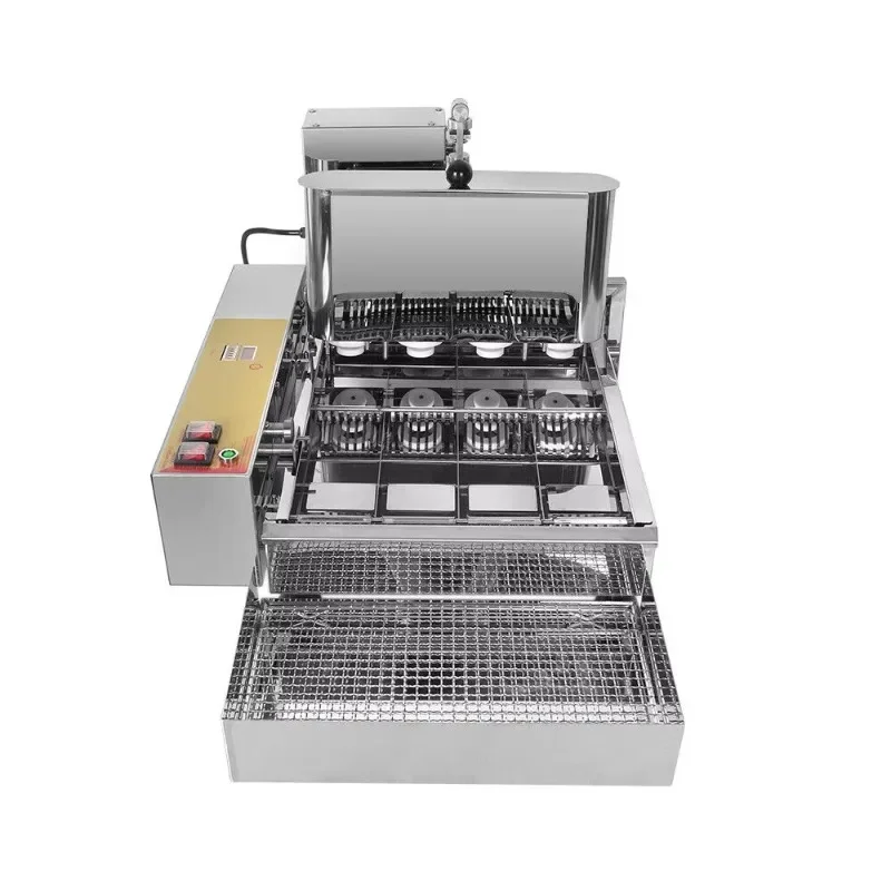 2800W Electric Commercial 4 Row Automatic Mini Donut Maker Machine Fryer
