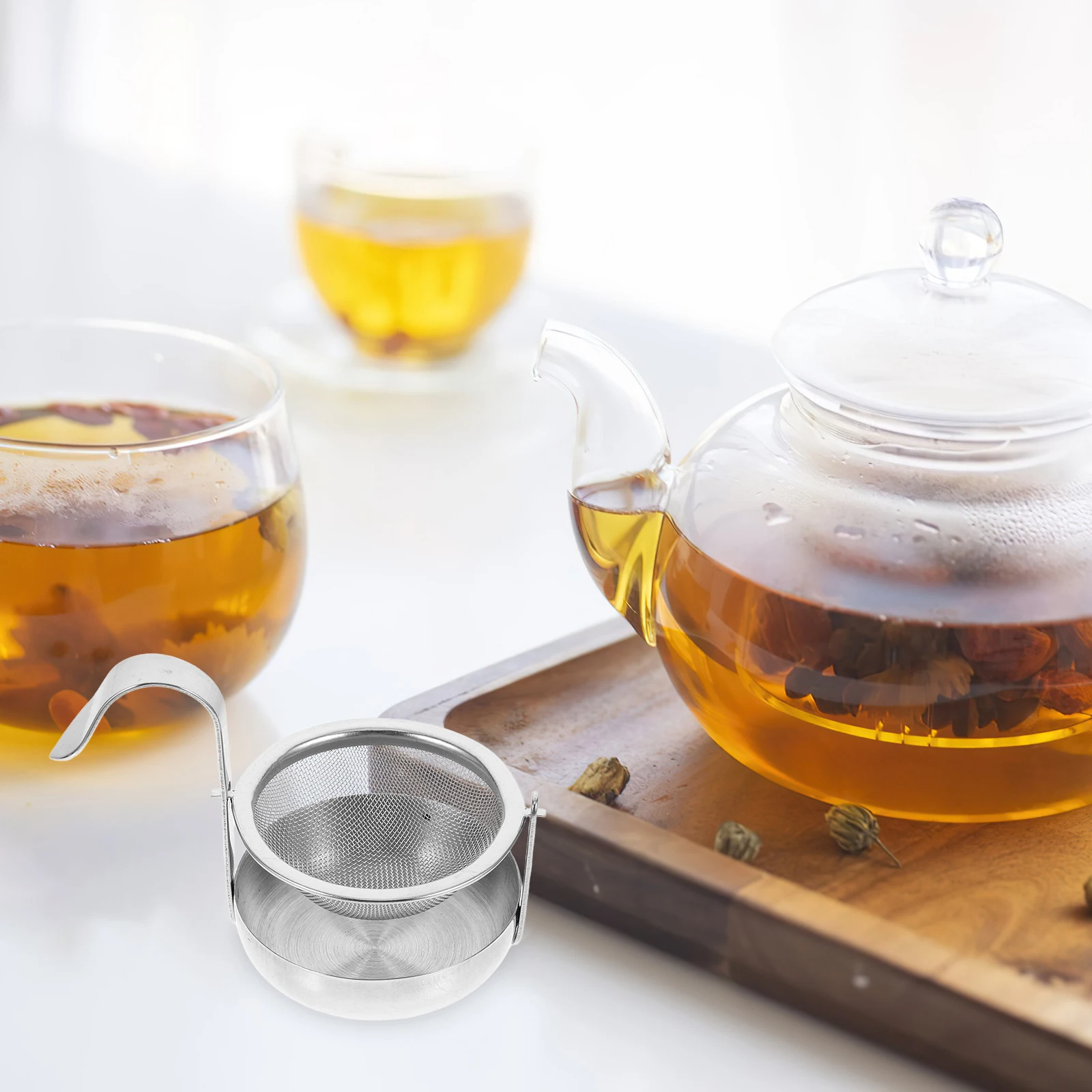 

Tea Strainer Filter Reusable Stainless Steel Healthy Environmentally Friendly Mini Size for Loose Leaf Teapot Single Cup Steeper