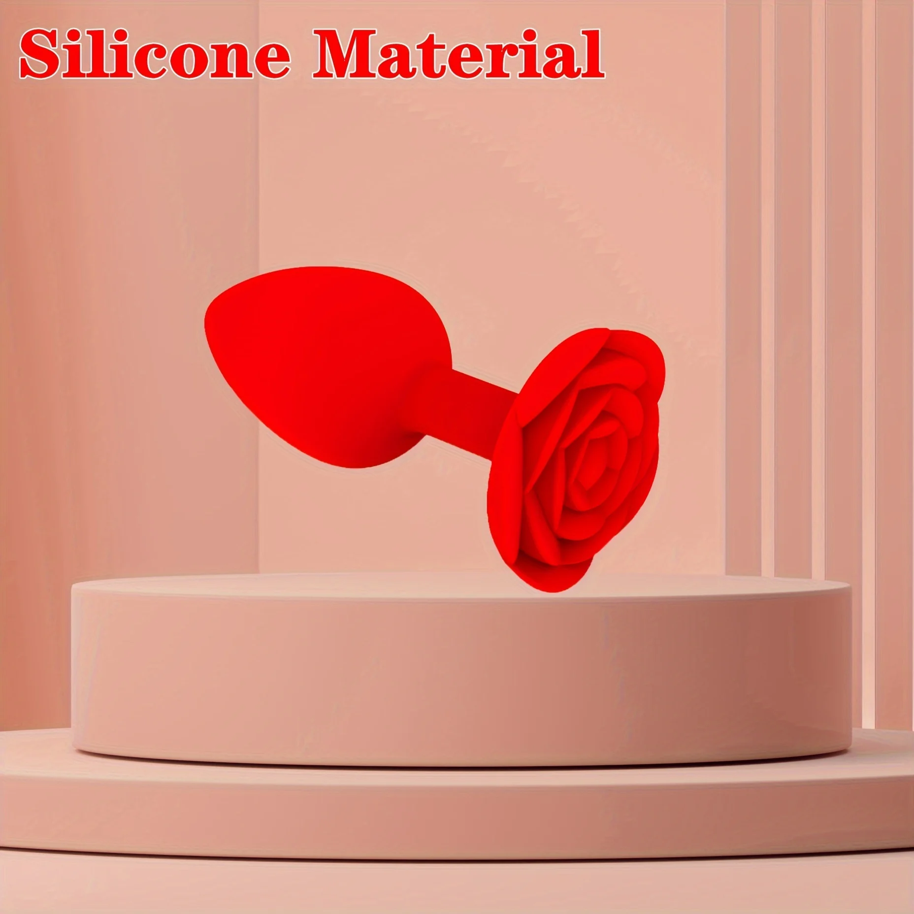 Silicone Anal Plug for Men Rose Flower Butt Plugs for Women Anal Training Set for Beginners Butt Plug Sex Toys for Couple view 5